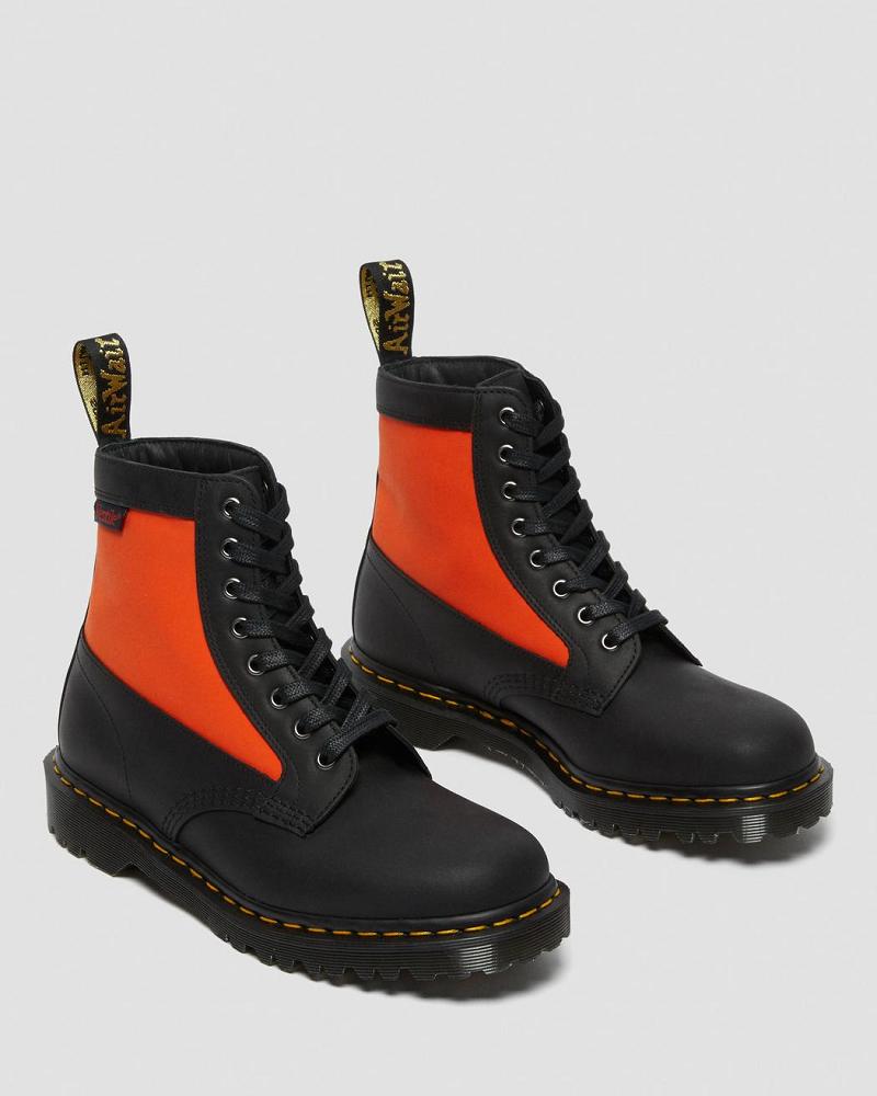 Men's Dr Martens 1460 Panel Made in England Leather Lace Up Boots Black | AU 521SGL